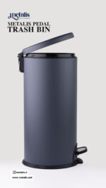 سطل زباله 30 لیتر طوسی مات - Image 2