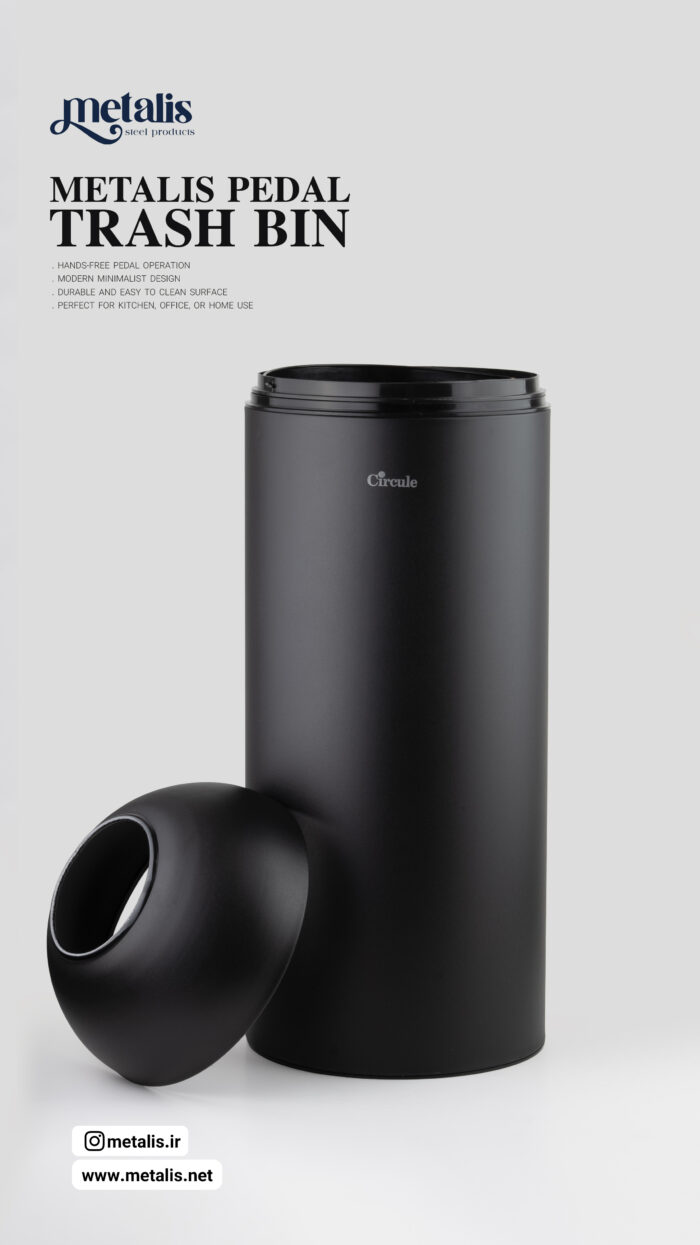 سطل 30 لیتری کنار سالنی مشکی - Image 2